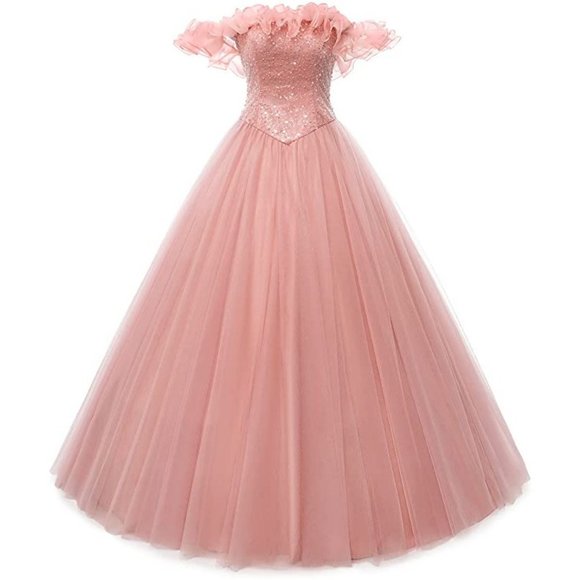 Sparkling Bling Things Dresses & Skirts - NEW Beautiful Bling Sequin Peachy Pink Cinderella Prom Dress Quincenera …